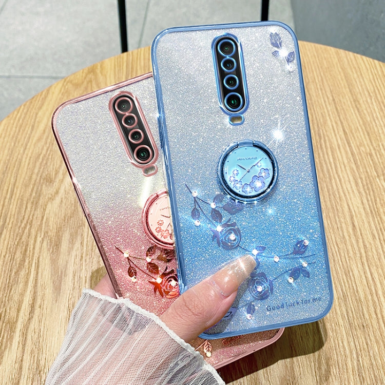 For Xiaomi Redmi K30 Gradient Glitter Immortal Flower Ring All-inclusive Phone Case