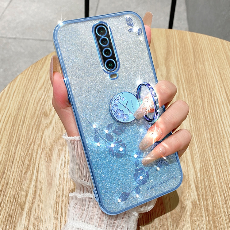 For Xiaomi Redmi K30 Gradient Glitter Immortal Flower Ring All-inclusive Phone Case