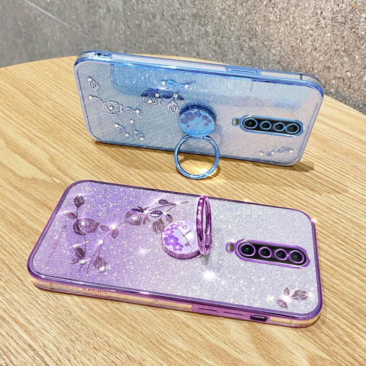 For Xiaomi Redmi K30 Gradient Glitter Immortal Flower Ring All-inclusive Phone Case