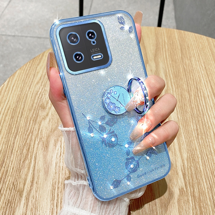 For Xiaomi 13 Gradient Glitter Immortal Flower Ring All-inclusive Phone Case