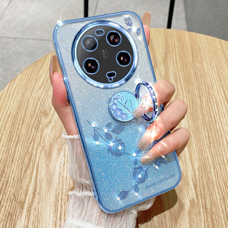 For Xiaomi 13 Ultra Gradient Glitter Immortal Flower Ring All-inclusive Phone Case