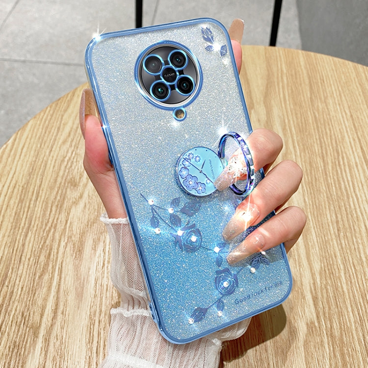 For Xiaomi Redmi K30 Pro Gradient Glitter Immortal Flower Ring All-inclusive Phone Case