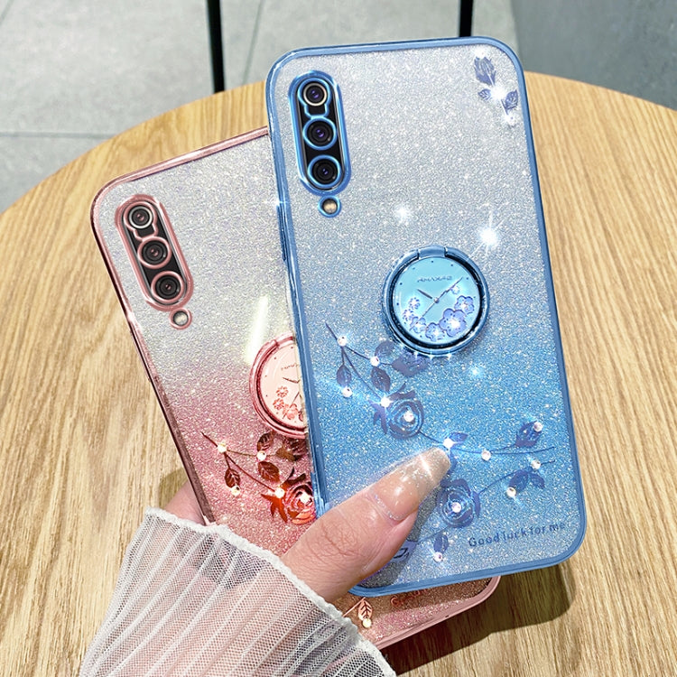 For Xiaomi Mi 9 Gradient Glitter Immortal Flower Ring All-inclusive Phone Case