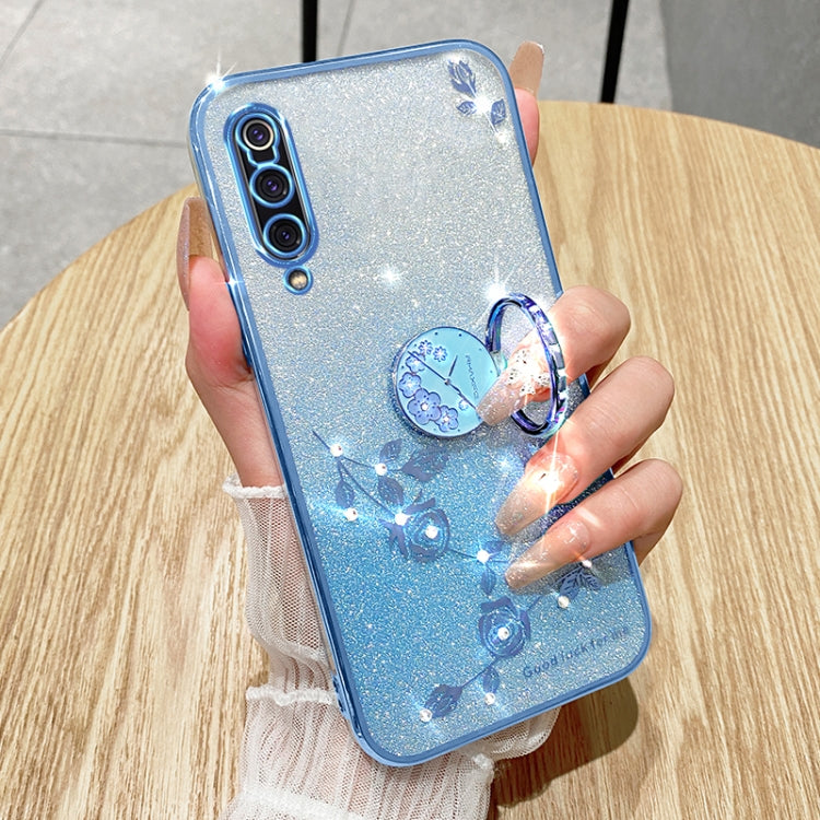 For Xiaomi Mi 9 Gradient Glitter Immortal Flower Ring All-inclusive Phone Case