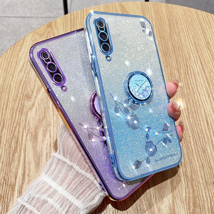 For Xiaomi Mi 9 Gradient Glitter Immortal Flower Ring All-inclusive Phone Case