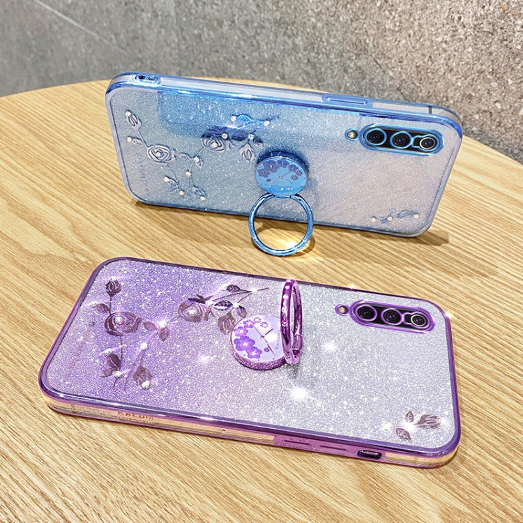 For Xiaomi Mi 9 Gradient Glitter Immortal Flower Ring All-inclusive Phone Case