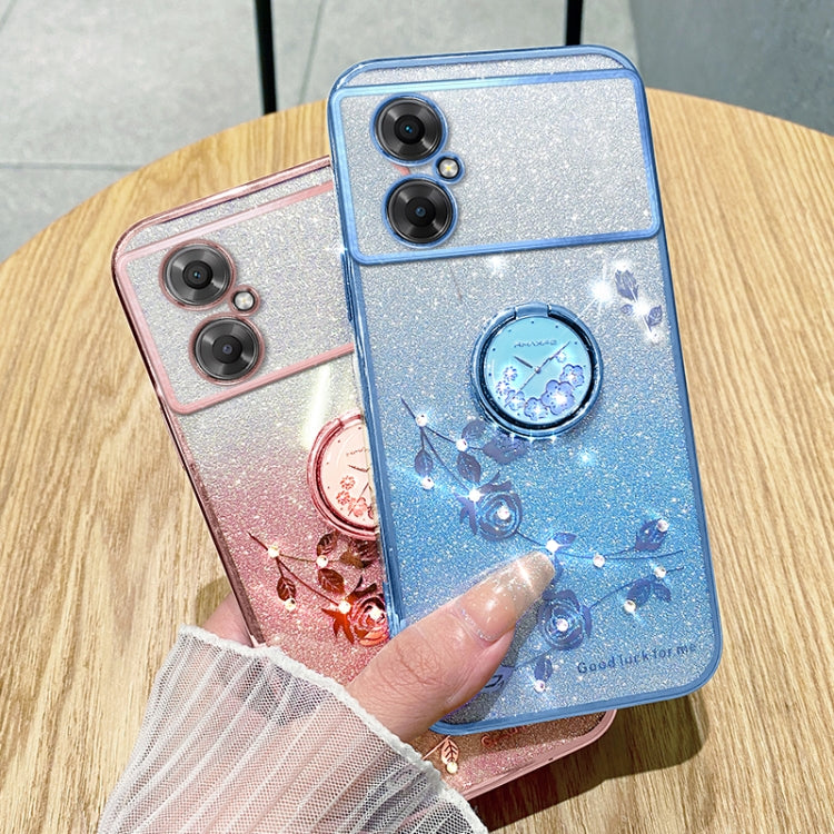 For Xiaomi Poco M5 4G Gradient Glitter Immortal Flower Ring All-inclusive Phone Case