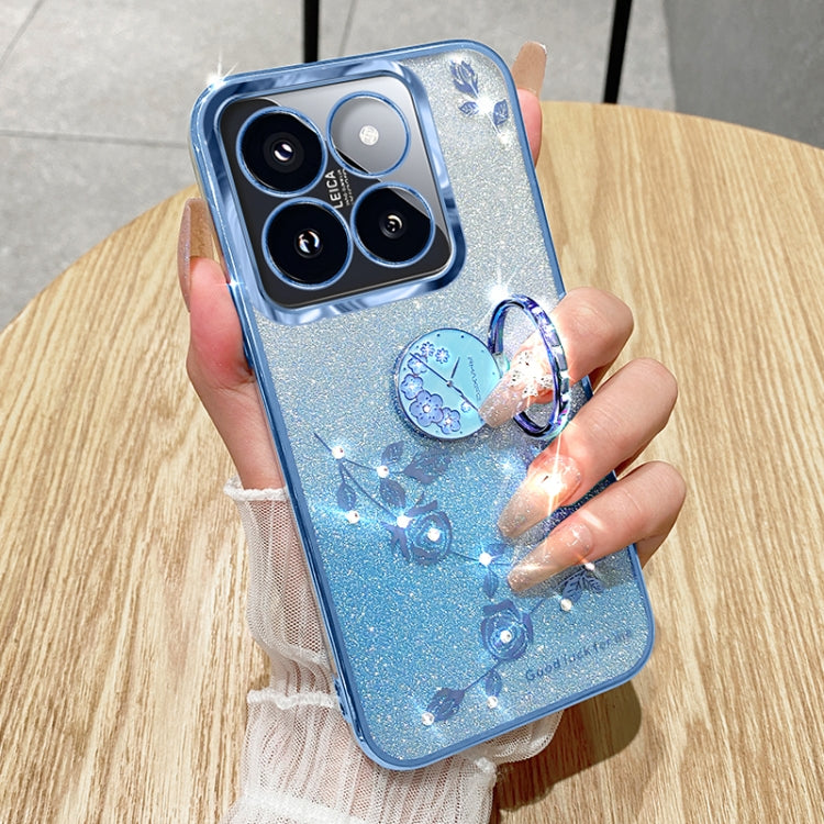 For Xiaomi Redmi 14C 4G Gradient Glitter Immortal Flower Ring All-inclusive Phone Case