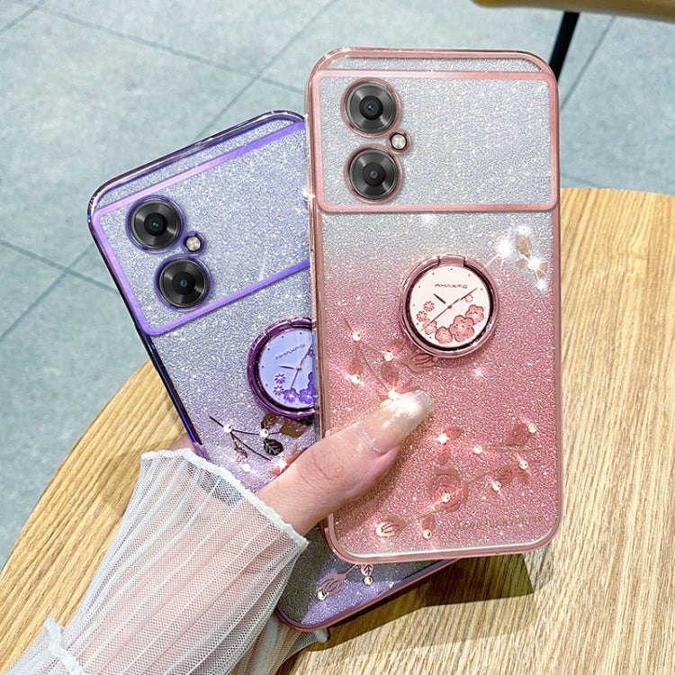 For Xiaomi Poco M5 5G Gradient Glitter Immortal Flower Ring All-inclusive Phone Case