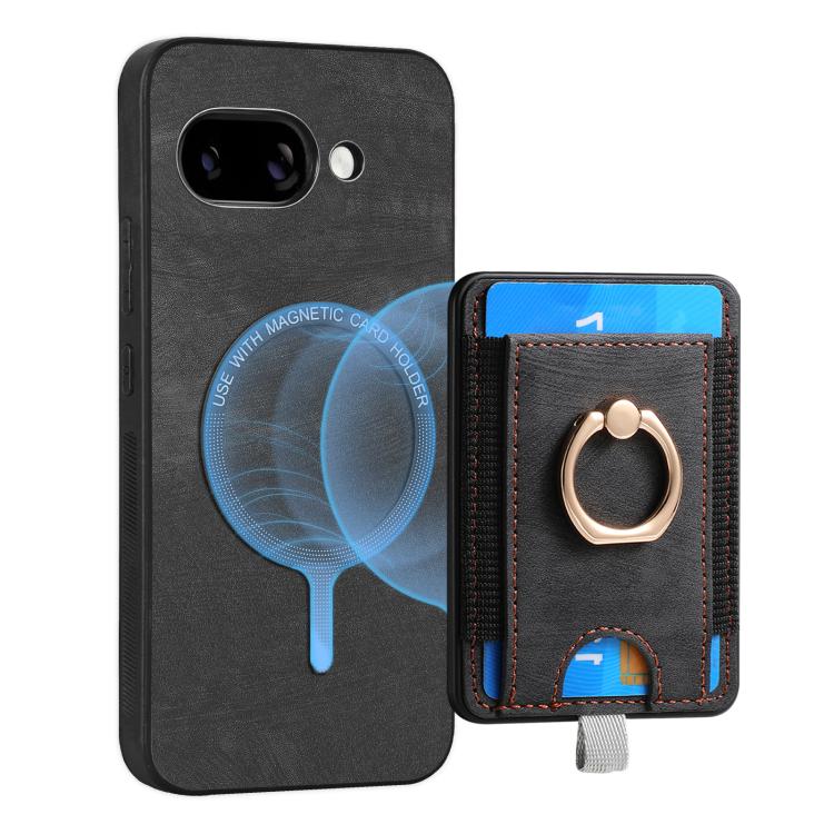 For Google Pixel 9a Retro Splitable Magnetic Card Bag Leather Phone Case