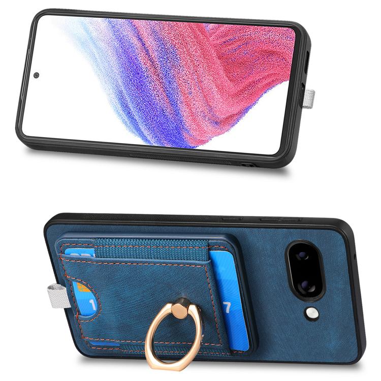 For Google Pixel 9a Retro Splitable Magnetic Card Bag Leather Phone Case