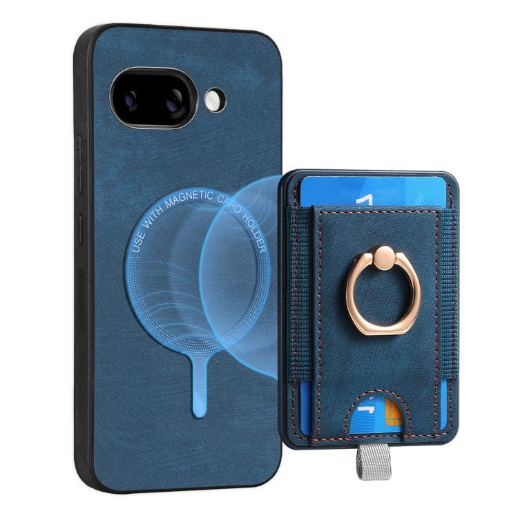 For Google Pixel 9a Retro Splitable Magnetic Card Bag Leather Phone Case