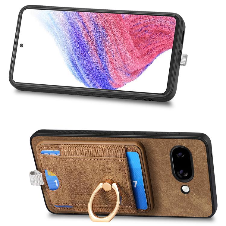 For Google Pixel 9a Retro Splitable Magnetic Card Bag Leather Phone Case