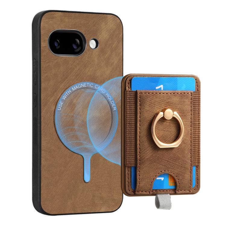 For Google Pixel 9a Retro Splitable Magnetic Card Bag Leather Phone Case