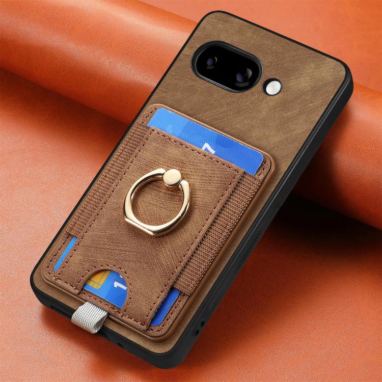 For Google Pixel 9a Retro Splitable Magnetic Card Bag Leather Phone Case