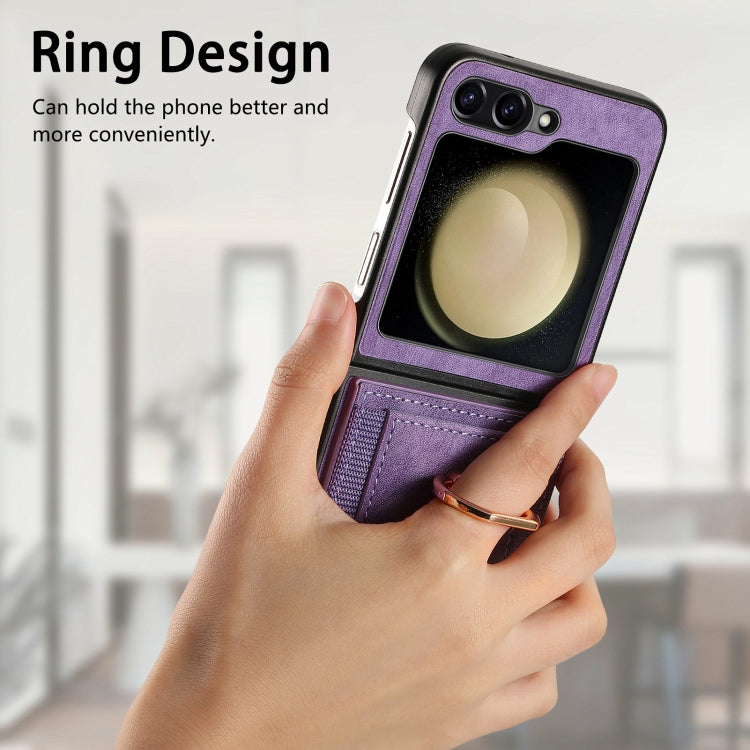 For Samsung Galaxy Z Flip6 / Flip7 FE Retro Skin-feel Ring Multi-card Wallet Phone Case