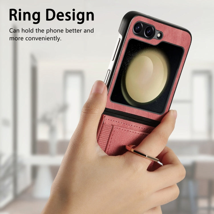 For Samsung Galaxy Z Flip6 / Flip7 FE Retro Skin-feel Ring Multi-card Wallet Phone Case