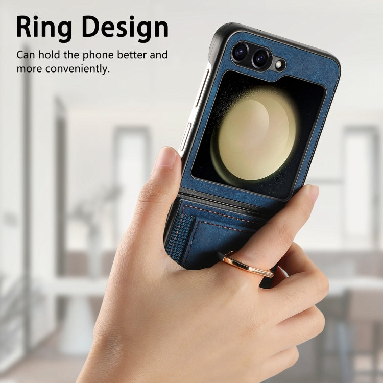 For Samsung Galaxy Z Flip6 / Flip7 FE Retro Skin-feel Ring Multi-card Wallet Phone Case