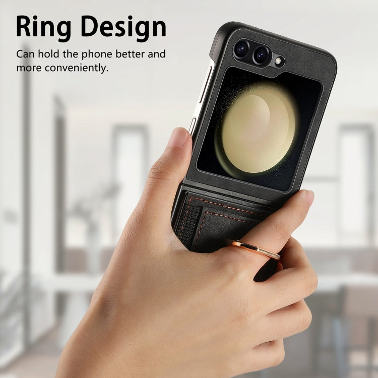 For Samsung Galaxy Z Flip6 / Flip7 FE Retro Skin-feel Ring Multi-card Wallet Phone Case