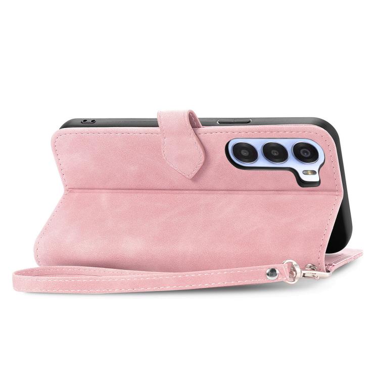 For ZTE Nubia S 5G Embossed Flower Zipper Leather Phone Case