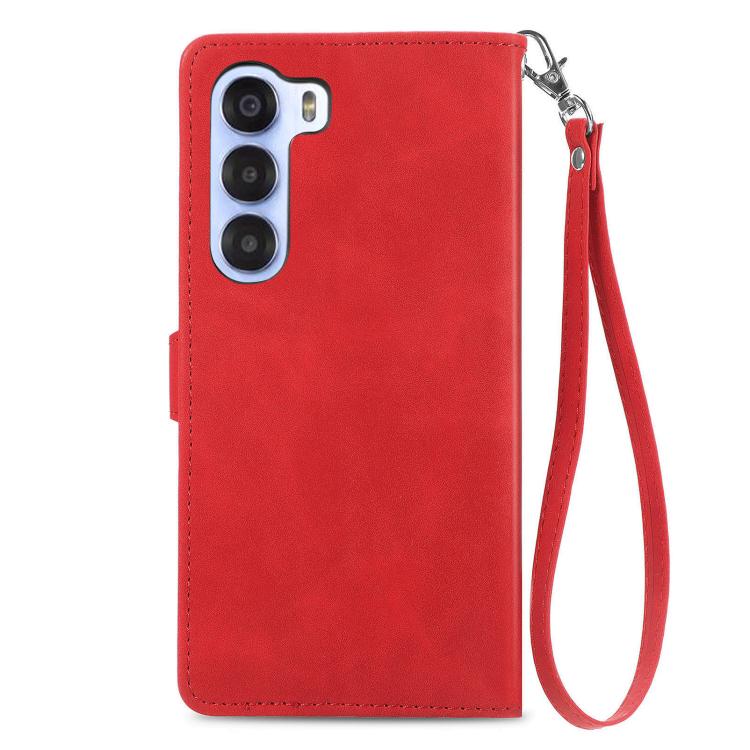 For ZTE Nubia S 5G Embossed Flower Zipper Leather Phone Case