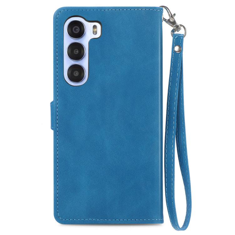 For ZTE Nubia S 5G Embossed Flower Zipper Leather Phone Case