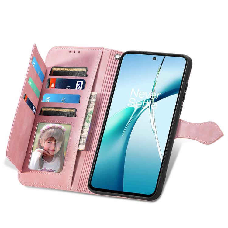 For ZTE Blade A54 Embossed Flower Zipper Leather Phone Case