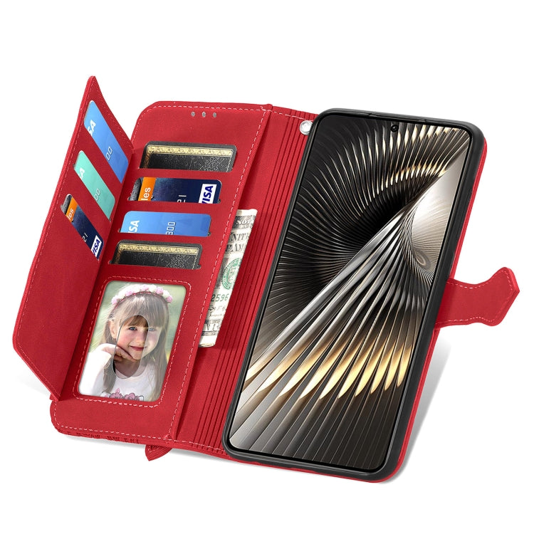 For Xiaomi Redmi 13 4G Embossed Flower Zipper Leather Phone Case