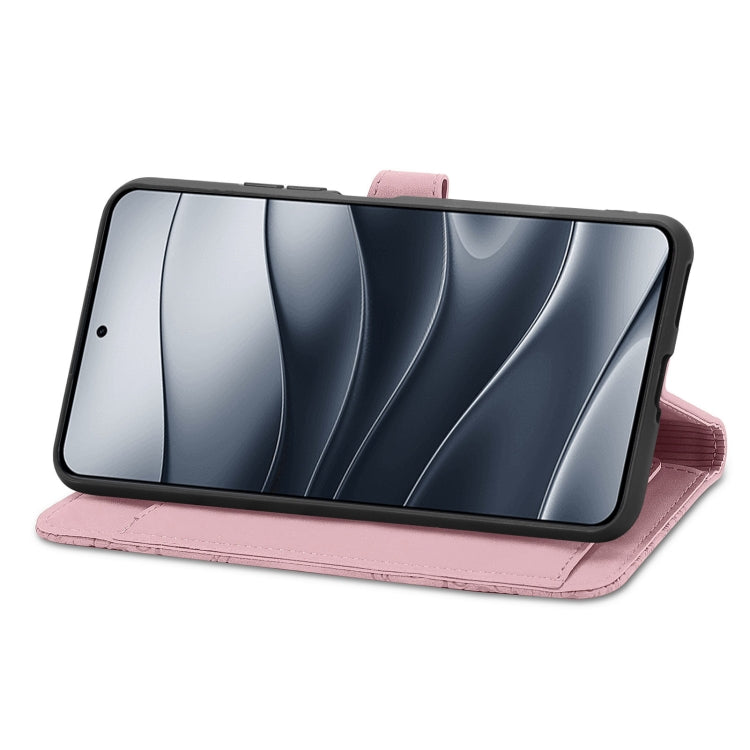 For Xiaomi Redmi Note 14 5G Embossed Flower Zipper Leather Phone Case