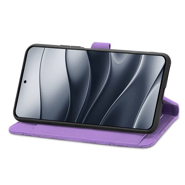For Xiaomi Redmi Note 14 5G Embossed Flower Zipper Leather Phone Case