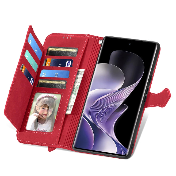 For Xiaomi Redmi Note 14 Pro 5G Embossed Flower Zipper Leather Phone Case