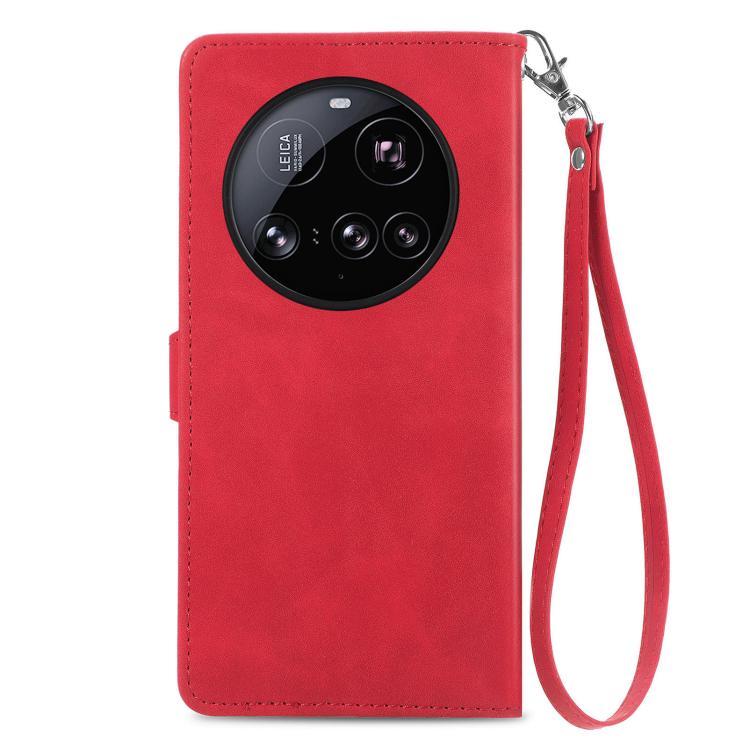 For Xiaomi 15 Ultra Embossed Flower Zipper Leather Phone Case