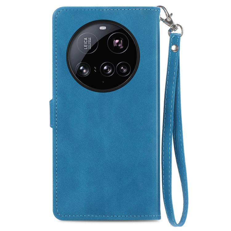 For Xiaomi 15 Ultra Embossed Flower Zipper Leather Phone Case