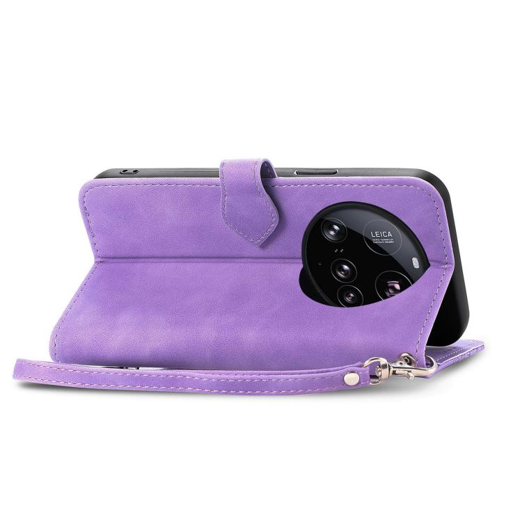 For Xiaomi 15 Ultra Embossed Flower Zipper Leather Phone Case