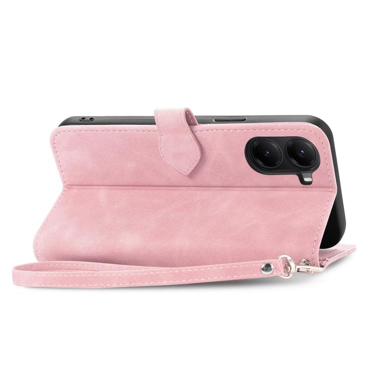 FOr Redmi Turbo 4 Embossed Flower Zipper Leather Phone Case