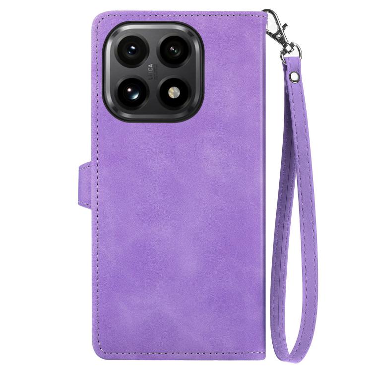 For Xiaomi 15T Embossed Flower Zipper Leather Phone Case