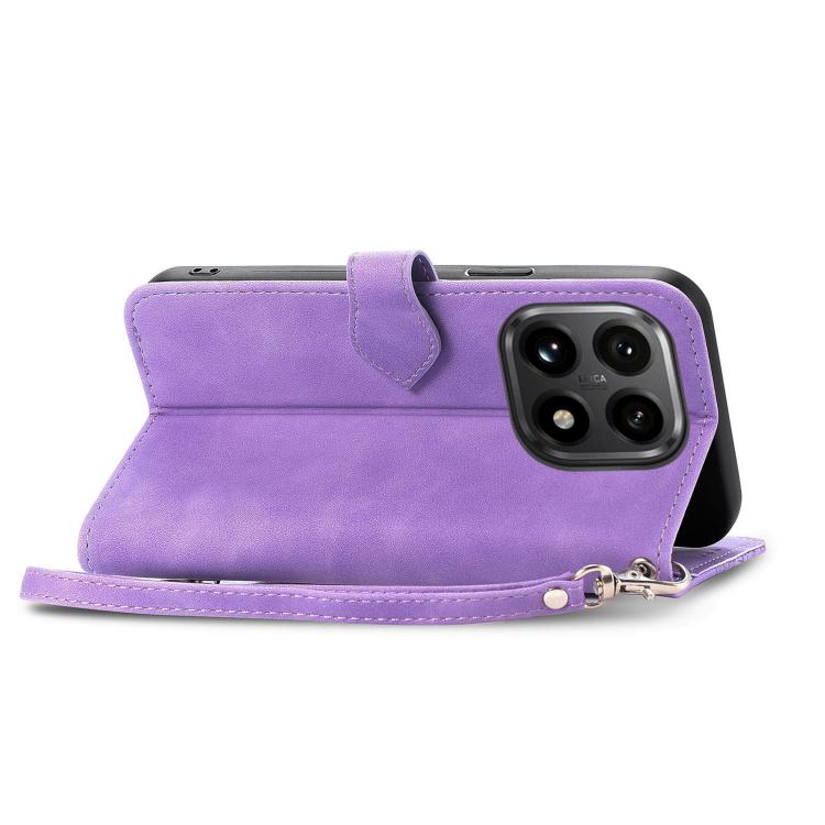 For Xiaomi 15T Embossed Flower Zipper Leather Phone Case