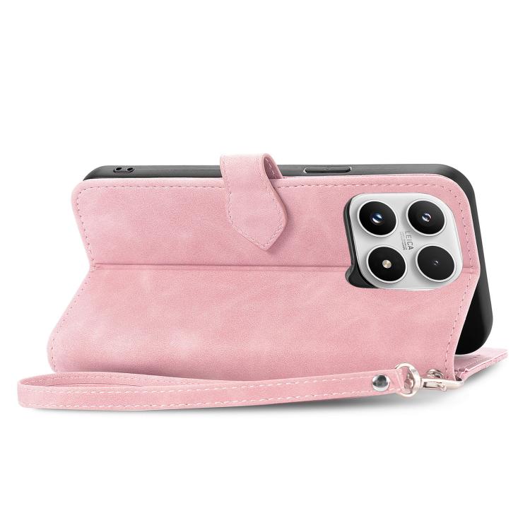 For Xiaomi 17 Embossed Flower Zipper Leather Phone Case