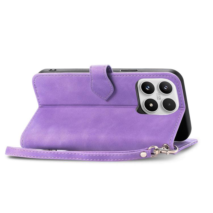 For Xiaomi 17 Embossed Flower Zipper Leather Phone Case