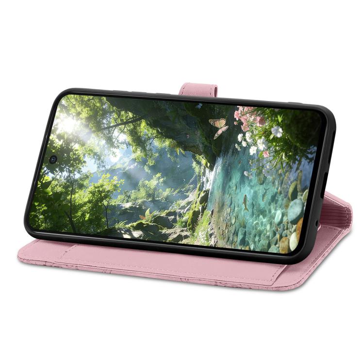 For Redmi Turbo 5 5G Embossed Flower Zipper Leather Phone Case