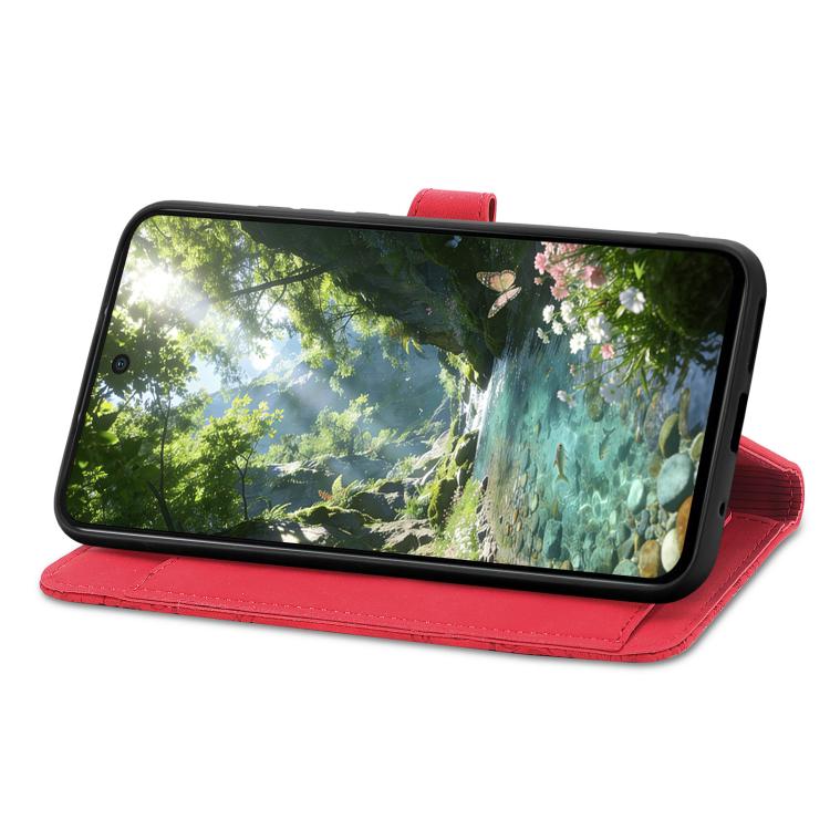 For Xiaomi Poco X8 Pro 5G Embossed Flower Zipper Leather Phone Case