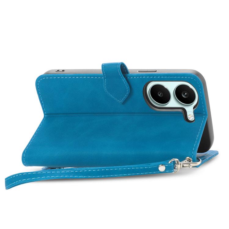 For Xiaomi Poco X8 Pro 5G Embossed Flower Zipper Leather Phone Case