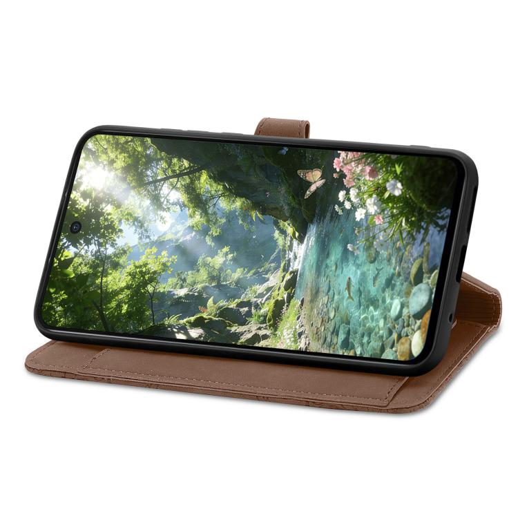 For Xiaomi Poco X8 Pro 5G Embossed Flower Zipper Leather Phone Case