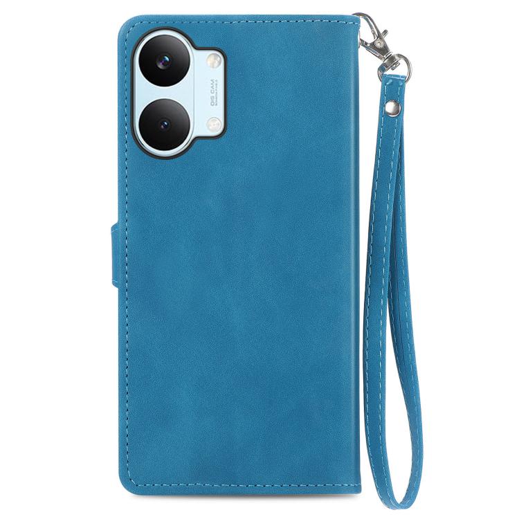 For Redmi Turbo 5 Max 5G Embossed Flower Zipper Leather Phone Case