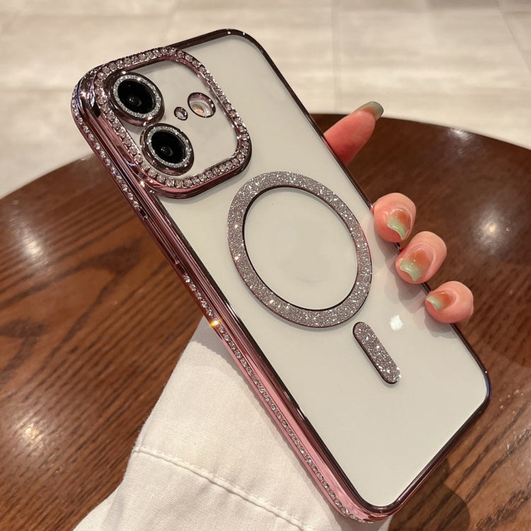 For iPhone 16 Diamond Plated MagSafe TPU Phone Case