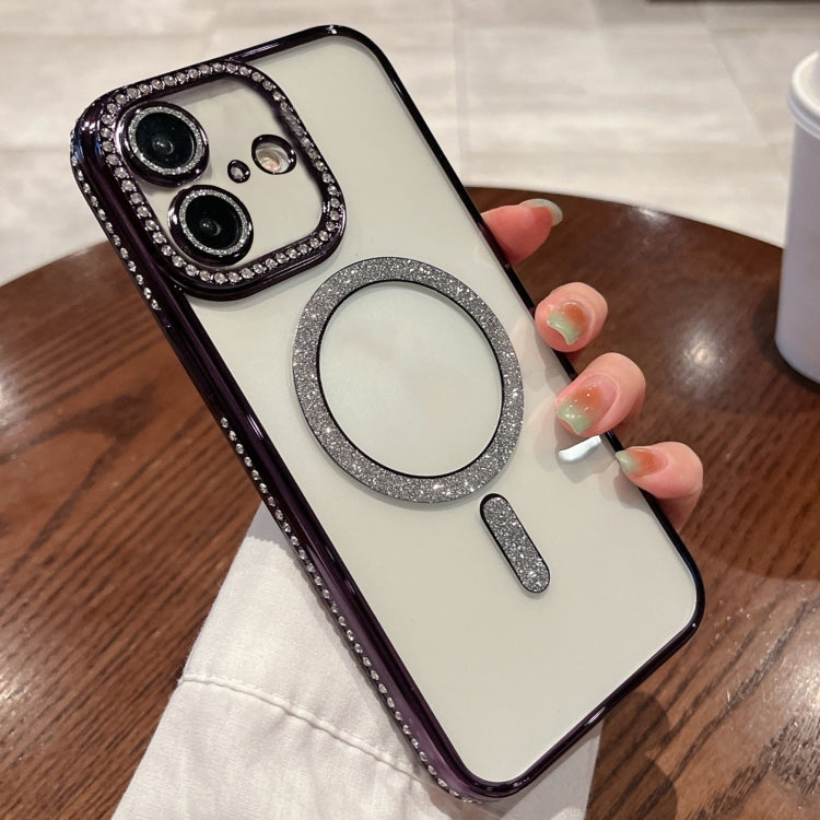 For iPhone 16 Diamond Plated MagSafe TPU Phone Case