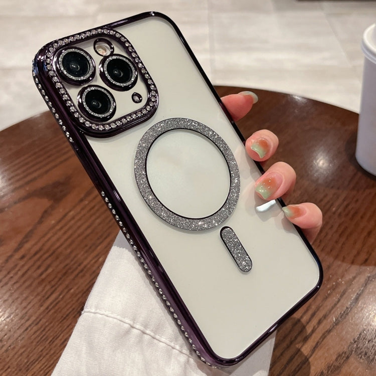 For iPhone 16 Pro Diamond Plated MagSafe TPU Phone Case