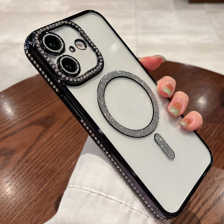 For iPhone 16 Plus Diamond Plated MagSafe TPU Phone Case