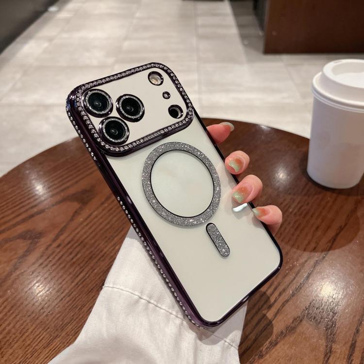 For iPhone 17 Pro Max Diamond Plated MagSafe TPU Phone Case