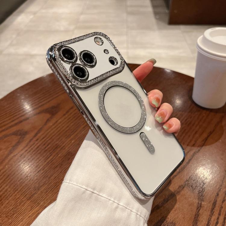 For iPhone 17 Pro Max Diamond Plated MagSafe TPU Phone Case